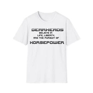 Gearhead Pursuit of Horsepower Tee, Car Enthusiast Shirt, Racing Gift, - Picture 1 of 19