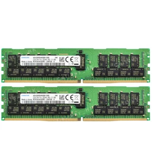 Samsung 64GB 2X32GB PC4-3200AA-R DDR4-25600R ECC Registered RDIMM Server Memory - Picture 1 of 6