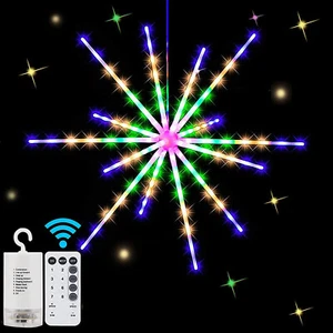 Battery Box Hanging Firework Lights Waterproof Path Lawn Garden Lamp With Remote - Picture 1 of 28