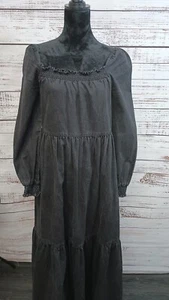 Asos Schwarz Acid Washed Größe 8 Denim Maxi im Trend - Bild 1 von 8