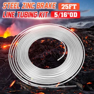 5/16" x 7.6m Steel Zinc Brake Line Fuel Tubing Pipe Coil Fuel Transmission Line - Picture 1 of 11