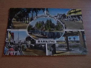 Barking Multiview Vintage Postkarte Ripple Road Park East St Mayesbrook Park - Bild 1 von 2