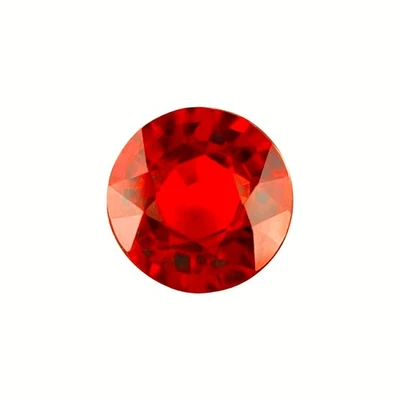 Gema de corte redondo granate espesartina naranja rojo profundo natural de 2,52 quilates 7,8 mm VS Foto 1 de 3