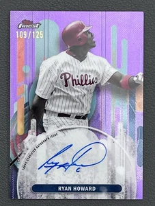 RYAN HOWARD 2025 Topps Finest Auto Autograph Purple Refractor #FA-RHO 109/125 - Picture 1 of 6