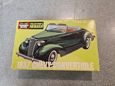 1937 CHEVY CONVERTIBLE - VINTAGE LIFE-LIKE 1/32 MODEL KIT - UNBUILT - Image 1 of 4