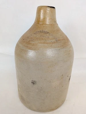 Antique F.T. Wright Son Taunton Mass Stoneware 2 Gallon Jug Cottagecore Country - Image 1 of 4