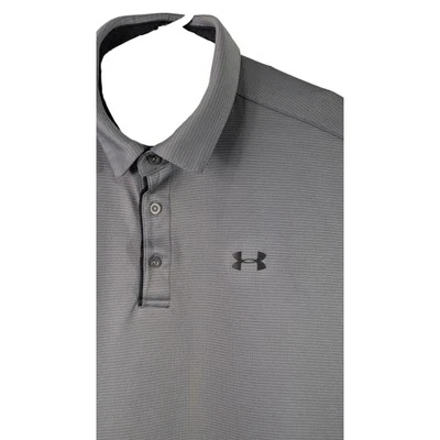 Under Armour Gray Golf Polo Mens Size XL Loose Heatgear - Image 1 of 4