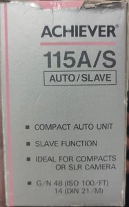 Achiever 115a/S AUTO Flash Unit For Film Camera Vintage EUC IOB - Picture 1 of 11