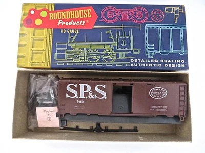 HO Roundhouse 1057 Diecast Base Spokane Portland Seattle SP&S 40' Box Car Kit - Image 1 of 3