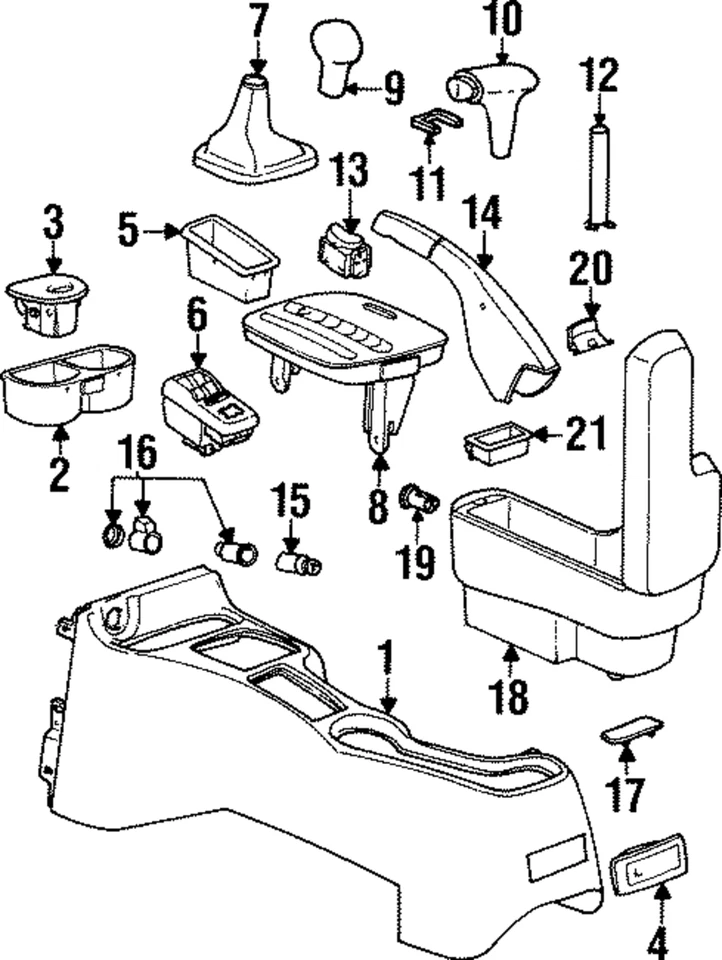 Genuine GM Console Base 21060111 - Image 1 of 1