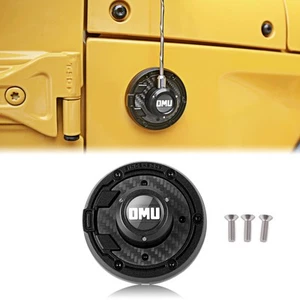 Carbon Fiber Radio Antenna Base Cover Gas Lid Cap for Jeep Wrangler 07-18 JK JKU - Foto 1 di 8