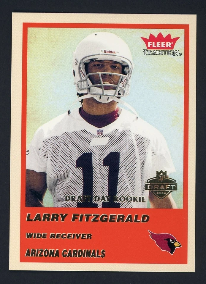 2004 Fleer Tradition Draft Larry Fitzgerald 231/375 Cardinals RC Rookie - Image 1 of 2