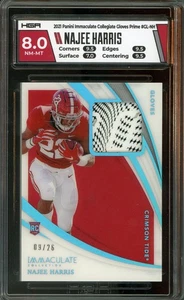 Najee Harris 2021 Immacolata Guanti Patch Prime/26 Colori Match Classificato HGA - Foto 1 di 2