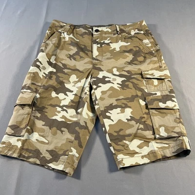 George Desert Camo Below The Knee Cargo Shorts Size 34 NWT - Image 1 of 4