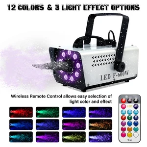 600W Snow Machine RGB Stage DJ Fake Snow Christmas Decor Snowflake Maker Party - Picture 1 of 12