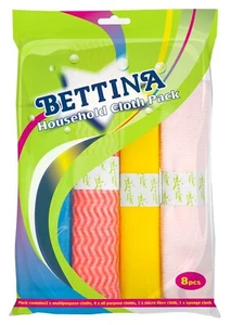Bettina Confezione 8 Pezzi Panno Casa-Multiuso,Tutti gli Usi,Microfibra,Spugna. - Foto 1 di 1