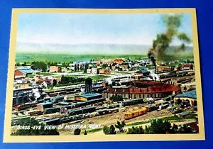 Postkarte Nordpazifik Bahnhof Vogelperspektive Missoula Montana 6"x4,25" - Bild 1 von 2