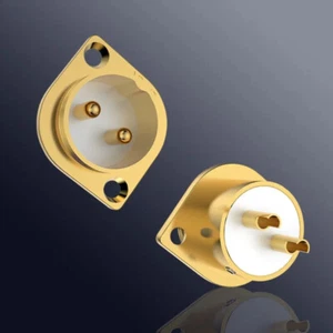 Viborg Gold Plated Pure Copper Aviation GX16 2Pin Male Connector Chassis Socket - Picture 1 of 9