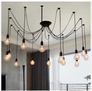 Lonruis Industrial Loft Spider Chandelier Pendant Ceiling Light. 14 Light. - Picture 1 of 3