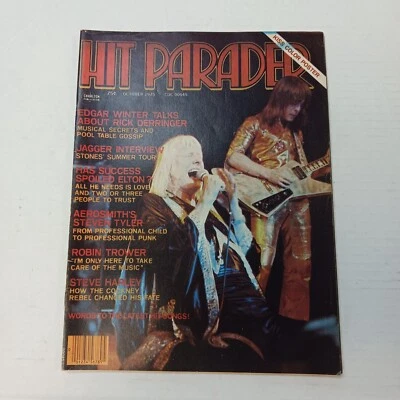 Vintage October 1975 HIT PARADER Rock & Roll Magazine KISS Centerfold Poster - Image 1 of 4