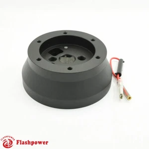 Adaptador corto de volante flashpower para GM Chevy Ididit Flaming River negro - Imagen 1 de 4
