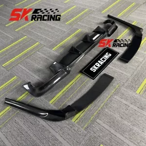 Unpainted/Carbon Fiber Rear Bumper Lip Diffuser Splitter Fit 2012-16 BMW M5 F10 - Picture 1 of 28