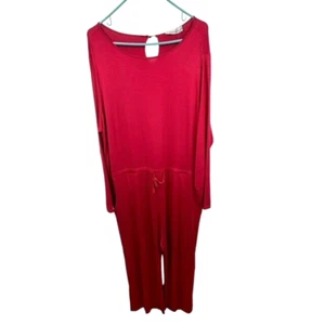 Mono mameluco rojo Kenoce para mujer 2X mezcla de rayón cintura elástica agujero de llave trasero - Imagen 1 de 11