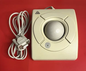 VTG Trackball Mouse Large 51MM 3 Button Serial TESTED WORKS BMC Micro HMA00-0058 - Picture 1 of 4