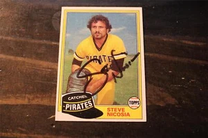 TARJETA AUTOGRAFIADA DE STEVE NICOSIA PIRATAS DE PITTSBURGH - Imagen 1 de 1