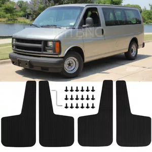 4Pcs For Chevy Express Van Rubber Mud Flaps Splash Guards Mudguard Splashguards - Picture 1 of 14