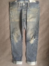 Rogue Territory Men's Red Line Selvedge Jeans Skinny Raw Denim 31Wx35L Levi's