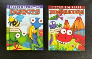 Little Big Flaps Dinosaurier/Insekten Falt & Klappe Buch Set - Neu - Bild 1 von 1