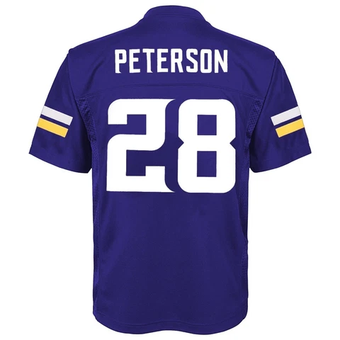 Adrian Peterson NFL Minnesota Vikings Mid Tier Home Purple Jersey Youth (S-XL) Cover