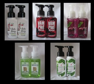 BATH & BODY WORKS Lot of 2 Bath & and Body Works GENTLY FOAMING HAND SOAPS - YOU Pick Scent