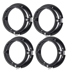 4X Black 5-3/4" 5.75 Inch LED Headlight Mounting Ring Bracket for Car Motorcycle - Picture 1 of 8