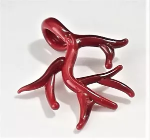 Rametto Corallo in Vetro di Murano - Foto 1 di 3