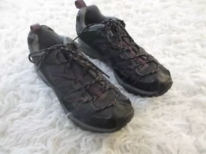 Merrell Shoes Womens 9 Black Purple Hiking Gym Outdoor Gorp Core Trail Lace up - Picture 1 of 16