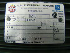 US Electrical Motor 1/2HP PH3 230/450V RPM1720-1420 345450804/001