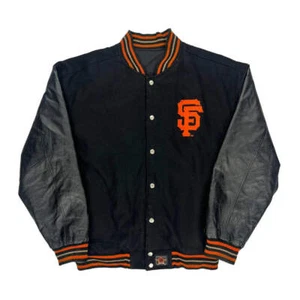 San Francisco Giants Jh Designs Mlb Varsity Jacket - Large Black Wool Blend - Bild 1 von 10