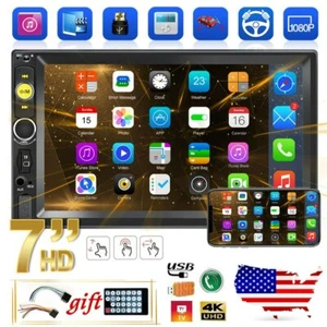 7" Car Stereo Radio Bluetooth Audio Double 2 Din USB AUX IOS/Android MP5 Player - Picture 1 of 12