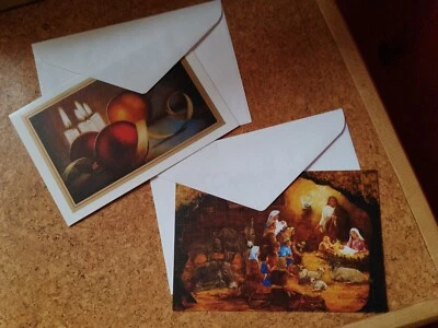 2er Set  Karten - Weihnachtskarten - Doppelkarten mit Umschlag - Weihnachtsgrüße - Bild 1 von 4