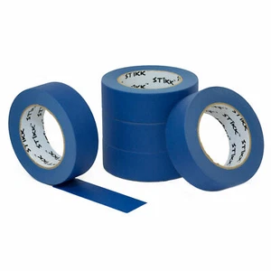 5 Pack 1.5" 36MM x 60yd STIKK Blue Painters Masking Tape 14 Day Easy Removal - Picture 1 of 3