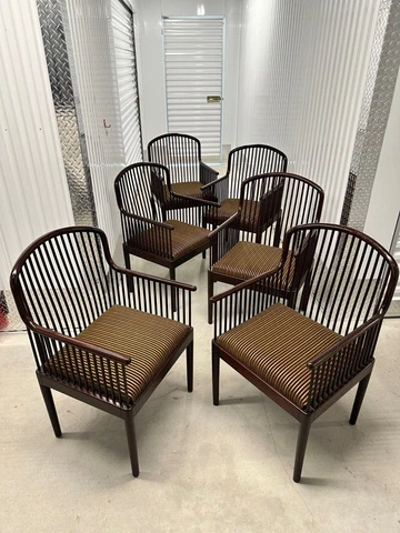 Stendig Andover arm chairs set of 6 recently upholstered rosewood contemporary Cover