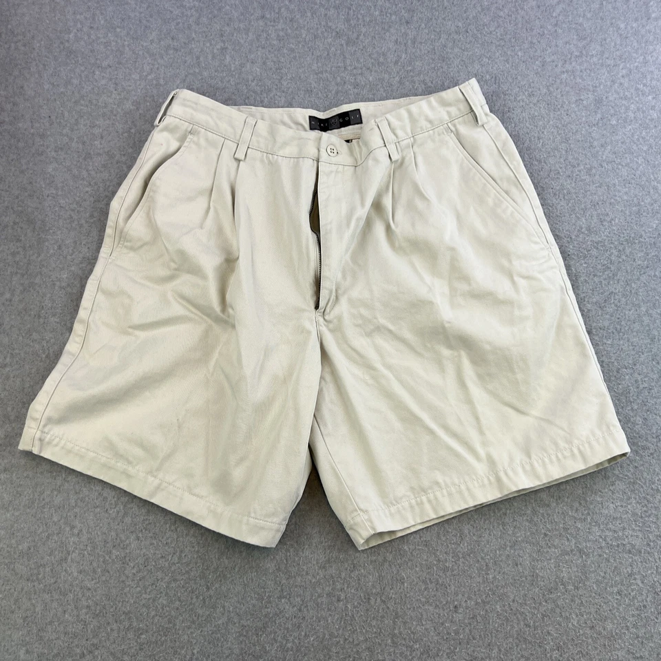 Pantalones Cortos de Golf Nike Para Hombres 36 Caqui Claro Plisados Bolsillos Cortados Chinos Atléticos Adultos Foto 1 de 4