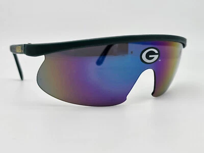 Jaykeez Green Bay Packers NFL Green Frame Multicolor Lens Sheild Sunglasses 1996 - Image 1 of 4