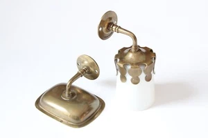 antique bathroom cup tumbler holder | brasscrafters vtg deco victorian soap old - Picture 1 of 24