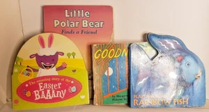 Childrens Books Lot of 4 Board Books Goodnight Moon Polar Bear Rainbow Fish - Imagen 1 de 22