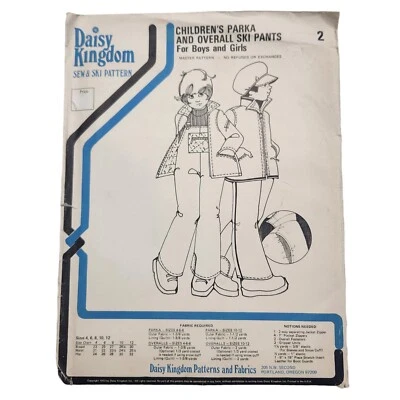 Daisy Kingdom Children's Parka Ski Pants Sizes 4-12 Vintage Un Cut 1970's Groovy - Image 1 of 4