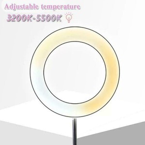 LED Ring Light Lamp Selfie Camera Phone Studio Tripod Dimmable Video Stand I4E1