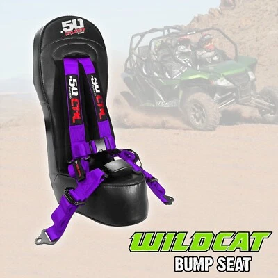 Asiento trasero Arctic Cat Wildcat con arnés de 2" 4 puntos hebilla estilo automático púrpura Foto 1 de 4